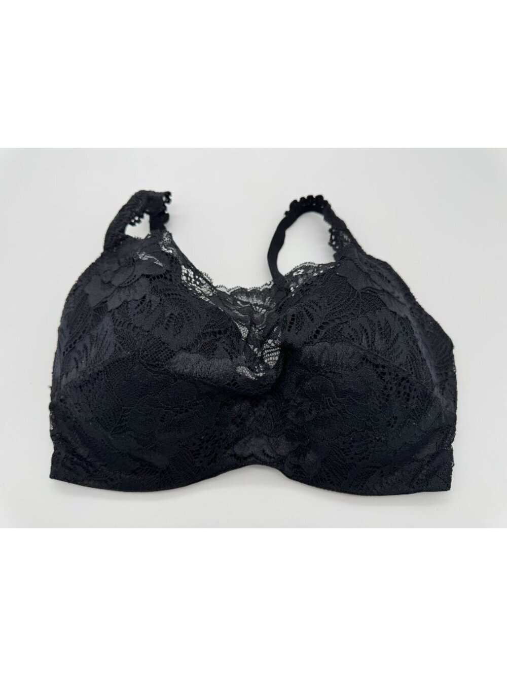Soma Intimates Black Lace Bra Underwire Lightly Lined Modest Bralette Size 32DDD